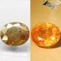 8.43 CT.Natural Oval 11.5*13.5mm. Color Shift Intense Lilac Yellow Ferro Axinite