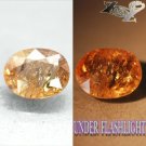7.22 CT.Natural Oval 10.5*13.5 mm Intense Lilac Yellow Brown Color Shift Axinite