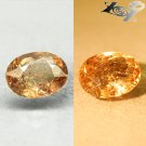 3.69 CT.Natural Oval 9*11 mm. Lilac Yellow Brown Color Shift Ferro Axinite Gems