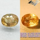 5.88 CT.Natural Oval 9*12 mm. Rainbow Spark Lilac Yellow Color Shift Axinite Gem