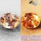 3.89 CT.Firely Natural Oval 8.5*11 mm. Color Shift Intense Salmon Yellow Axinite