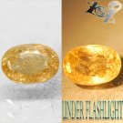 2.32 CT.Natural Oval 6.5*9 mm. Intense Lilac Yellow Color Shift Ferro Axinite