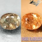 7.13 CT.Firely Natural Oval 11*13 mm. Intense Salmon Yellow Color Shift Axinite