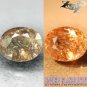 7.13 CT.Firely Natural Oval 11*13 mm. Intense Salmon Yellow Color Shift Axinite