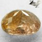 6.69 CT.Natural Oval 10*12 mm. Intense Salmon Yellow Color Shift Ferro Axinite