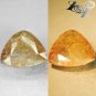 9.5 Ct.Rare Natural Trillion 15 mm. Color Shift Lilac Yellow Ferro Axinite Gems