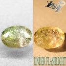 2.26CT.Natural Oval 8*10mm Bi Zone Lilac Yellow Green Color Shift Epidot Axinite