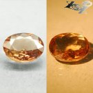 6.67 Ct.VVS Natural Oval 12*14 mm Color Shift Intense Salmon Brown Ferro Axinite