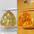 2.8 Ct.Natural Trillion 9 mm. Color Shift Yellow Green France Epidot Axinite Gem