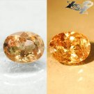 4.06 CT.Natural Oval 8.5*11 mm. Color Shift Lilac Yellow Green Epidot Axinite