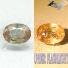 2.43 CT.Natural Oval 7*9.5 mm. Color Shift Salmon Yellow France Ferro Axinite