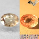 3.1 CT.Natural Oval 8*10.5 mm. Color Shift Lilac Salmon Yellow Ferro Axinite Gem