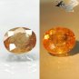 6.38 CT.Natural Oval 10.5*11 mm. Color Shift Intense Lilac Yellow Ferro Axinite