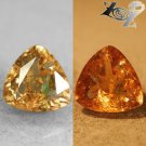 2.85 Ct.Natural Trillion 9 mm. Color Shift Lilac Yellow Green Epidot Axinite Gems