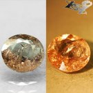 3.9 CT.Natural Round 10 mm. Color Shift Salmon Yellow France Ferro Axinite Gems