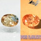 2.54CT.Unusual Natural Oval 7*9mm Color Shift Lilac Yellow Blue Magnesio Axinite