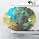 3.04 CT.COLLECTION RARE NATURAL OVAL BLUE CYRSTAL WHITE TENORITE CHRYSOCOLLA
