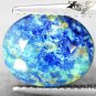 4.12CT.Natural Oval 9.5*11.5mm Blue Green Tenorite Azurite Chrysocolla 藍銅礦孔雀石 黑銅