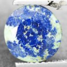 2.89CT.Natural Round 8.5 mm.Azure Blue Green World Map Azurite Chrysocolla Gems
