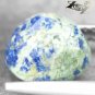 2.89CT.Natural Round 8.5 mm.Azure Blue Green World Map Azurite Chrysocolla Gems