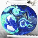 3.56 CT.Natural Oval 8.5*10 mm.Hard Azure Blue Green Madagas Azurtie Malachite