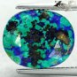 7.02 CT.Natural Oval 10.5*13 mm Brown Azure Blue Green Azurite Malachite 藍銅礦 孔雀石