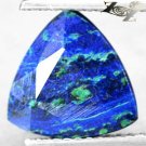 3.57 CT.Natural Trillion 10 mm. Sea Island Plant World Map Azurite Malachite Gem