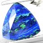 3.57 CT.Natural Trillion 10 mm. Sea Island Plant World Map Azurite Malachite Gem