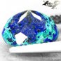 4.02 CT.Natural Oval 8.5*10 mm. Blue Green World Map Pattern Azurite Malachite