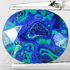 2.87 CT.Natural Oval 8.5*10 mm. Blue Green World Map Azurite Malachite &egrave;��&eacute;��&ccedil;&curren;&brvbar; &aring;&shy;�&eacute;��&ccedil;�&sup3;