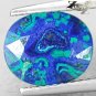 2.87 CT.Natural Oval 8.5*10 mm. Blue Green World Map Azurite Malachite &egrave;��&eacute;��&ccedil;&curren;&brvbar; &aring;&shy;�&eacute;��&ccedil;�&sup3;