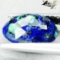 Natural Oval 7*9 mm. Azure Blue Green Vein World Map Azurite Malachite 1.99 CT.