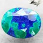 2.74 CT.Natural Oval 7.5*10 mm. Azure Blue Green World Map Azurite Malachite Gem
