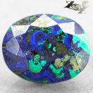 14.45 Ct.Natural Oval 14*17 mm. Sea Island World Map Azurite Malachite 藍銅礦 孔雀石