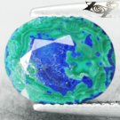 3.03 CT.Natural Oval 8.5*10.5 mm Azure Blue Green World Map Azurite Malachite