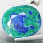 3.03 CT.Natural Oval 8.5*10.5 mm Azure Blue Green World Map Azurite Malachite