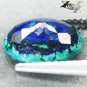 3.03 CT.Natural Oval 8.5*10.5 mm Azure Blue Green World Map Azurite Malachite