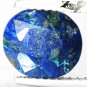 2.57 CT.Natural Oval 8*9 mm. Mountain Sea Forest World Map Azurite Malachite Gem
