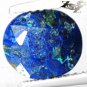2.57 CT.Natural Oval 8*9 mm. Mountain Sea Forest World Map Azurite Malachite Gem