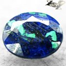 Natural Oval 7*8 mm. Hard Azure Blue Green World Map Azurite Malachite 1.56 CT.