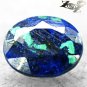Natural Oval 7*8 mm. Hard Azure Blue Green World Map Azurite Malachite 1.56 CT.