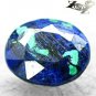 Natural Oval 7*8 mm. Hard Azure Blue Green World Map Azurite Malachite 1.56 CT.