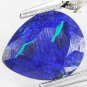 2.39 Ct.Natural Pear 8*10 mm. Sea Island World Map Pattern Azurite Malachite