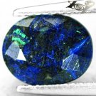 3.04 CT.Natural Oval 8*10 mm. Almost Hard Azure Blue World Map Azurite Malachite