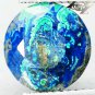 5.19 CT.Natural Round 10.5 mm. Blue Sea Green Forest World Map Azurite Malachite