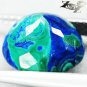 5.19 CT.Natural Round 10.5 mm. Blue Sea Green Forest World Map Azurite Malachite