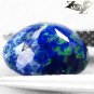 4.02 CT.Natural Oval 8.5*10 mm. Oval Hard Azure Blue Green Azurite Malachite Gem
