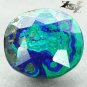 8.02 CT.Natural Oval 11*13 mm. World Map Sea Forest Pattern Azurite Malachite
