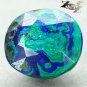 8.02 CT.Natural Oval 11*13 mm. World Map Sea Forest Pattern Azurite Malachite