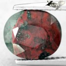 3.81 CT.Unusual Natural Oval 8*10 mm. Silver Pyrite Green Red Bloodstone Gem 雞血石